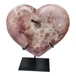 Coeur Améthyste rose du Brésil