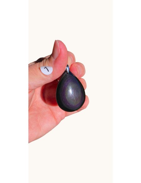 Pendentif en Obsidienne Œil Céleste – Pièce unique
