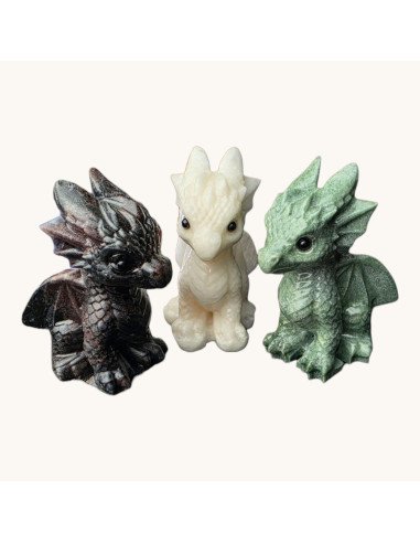 Dragon en Pierre Naturelle Sculptée – Pièce au choix