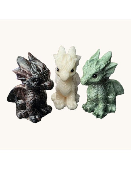 Dragon en Pierre Naturelle Sculptée – Pièce au choix