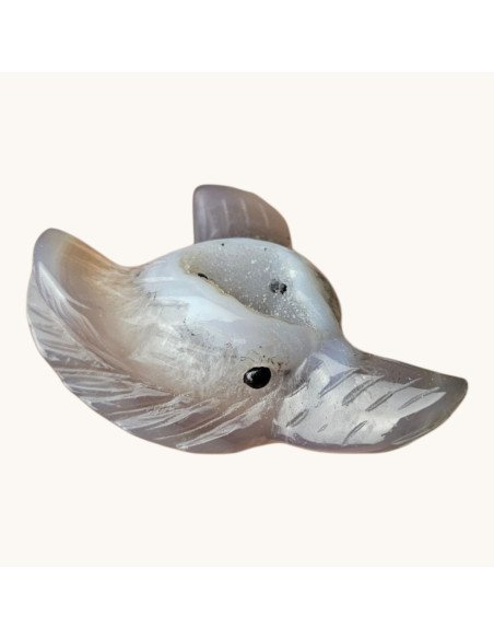 Tête de loup en Agate