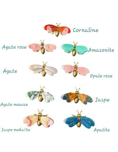 Papillon en Pierre Naturelle | Plusieurs pierres au choix