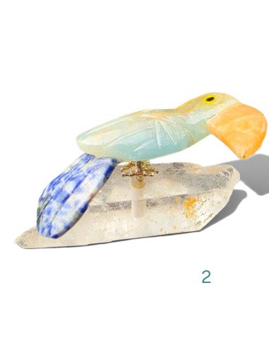 Oiseau en Pierres Naturelles – Sculpture décorative