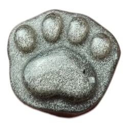 Patte Obsidienne argentée