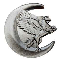 Licorne Obsidienne argentée