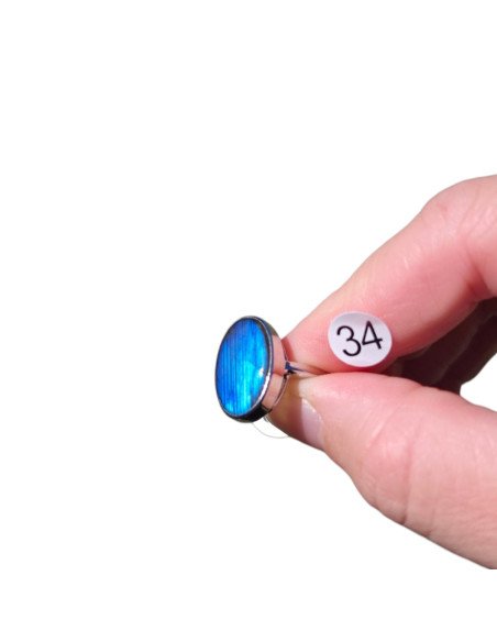 Bague Labradorite en Argent 925 réglable – Modèle au Choix