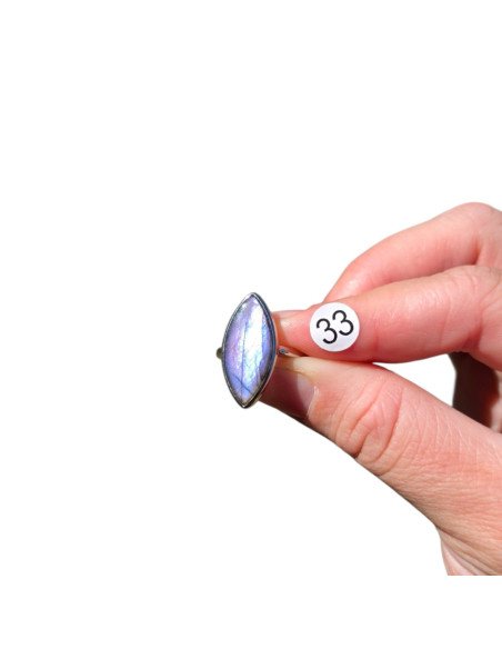 Bague Labradorite en Argent 925 réglable – Modèle au Choix