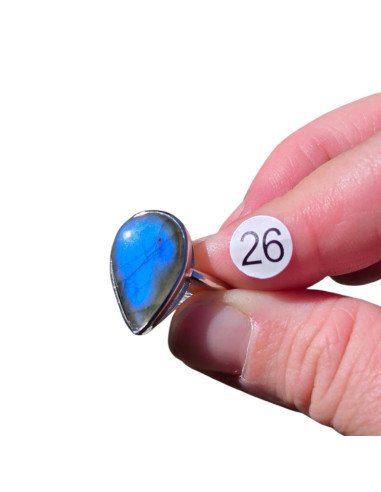Bague Labradorite en Argent 925 réglable – Modèle au Choix