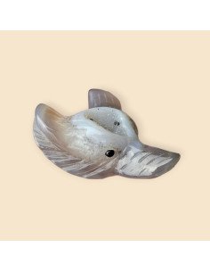 Tête de loup en Agate