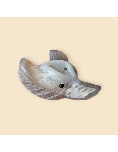 Tête de loup en Agate