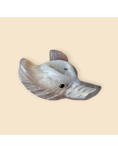 Tête de loup en Agate