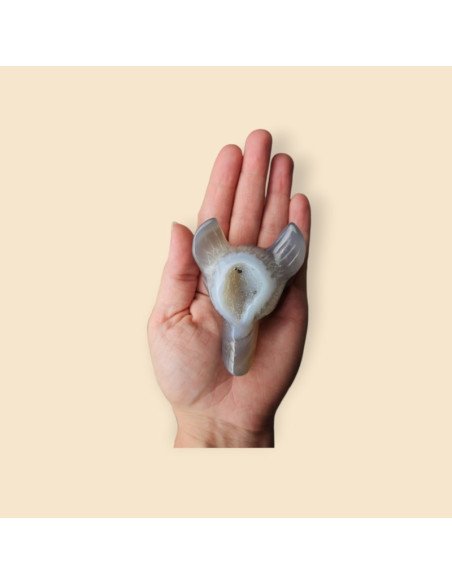 Tête de loup en Agate