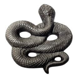 Serpent Obsidienne argentéé