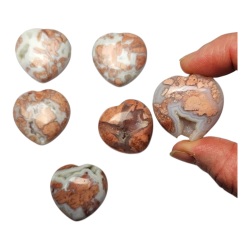 Coeur Agate rose barbe à papa